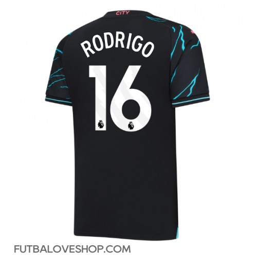 Dres Manchester City Rodri Hernandez #16 Tretina 2023-24 Krátky Rukáv